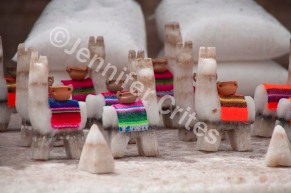 Miniature llamas made of salt
