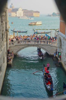 view from Bridge of Sighs to the Venice lagoon.