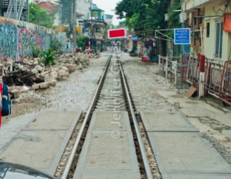 railway tracks once lined with shops that would move every time a train came through