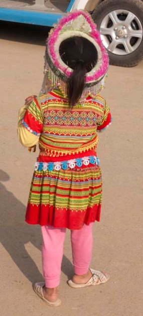 little girl in hill-tribe dress